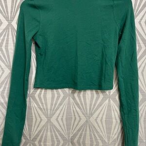 Green Long Sleeve Women's Top
